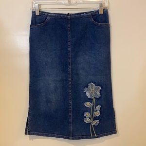 Secret Charm Vintage 00s Denim Mini Stretch Skirt